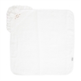 Hooded Towel with Embroidery 90x90 cm WHITE